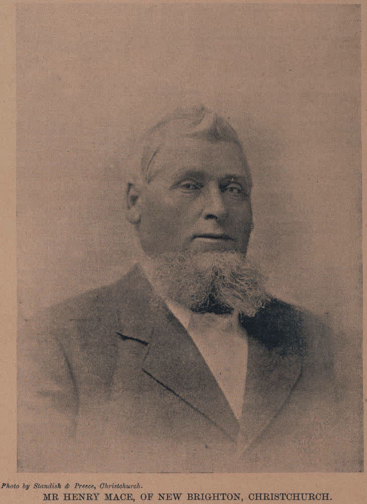 Mr Henry Mace, of New Brighton, Christchurch, 1899