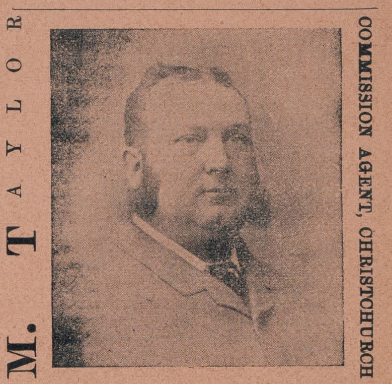 M. Taylor, Commission Agent, Christchurch, 1898