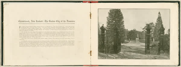 Garden city of the Dominion. Leaves 1 to 2Christchurch, New Zealand : a pictorial souvenir of the Dominion's garden city, 1917