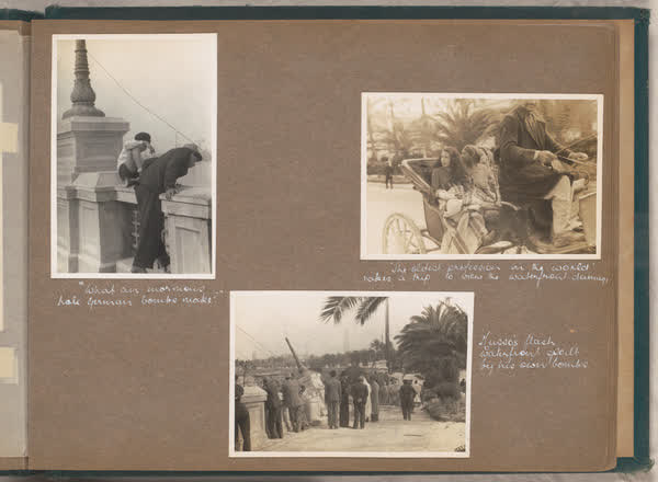 People looking at damage, 1943