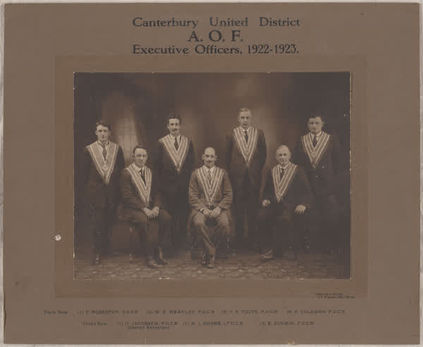 Canterbury United Districts Ancient Order of Foresters, 1922