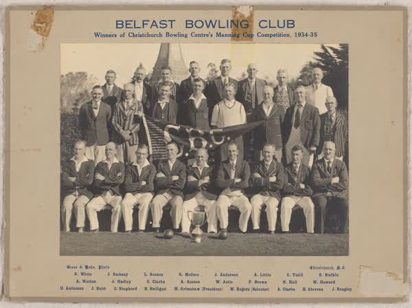 Belfast Bowling Club Manning Cup winners, 1934
