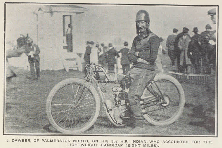Successful competitors at the recent Red Cross Motor Cycle Carnival held at the Canterbury Park Trotting Club's grounds, Christchurch, 1917