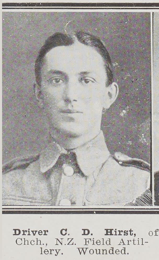 Driver C. D. Hirst, of Christchurch, 1915