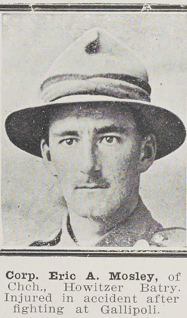 Corporal Eric A. Mosley, of Christchurch, 1915