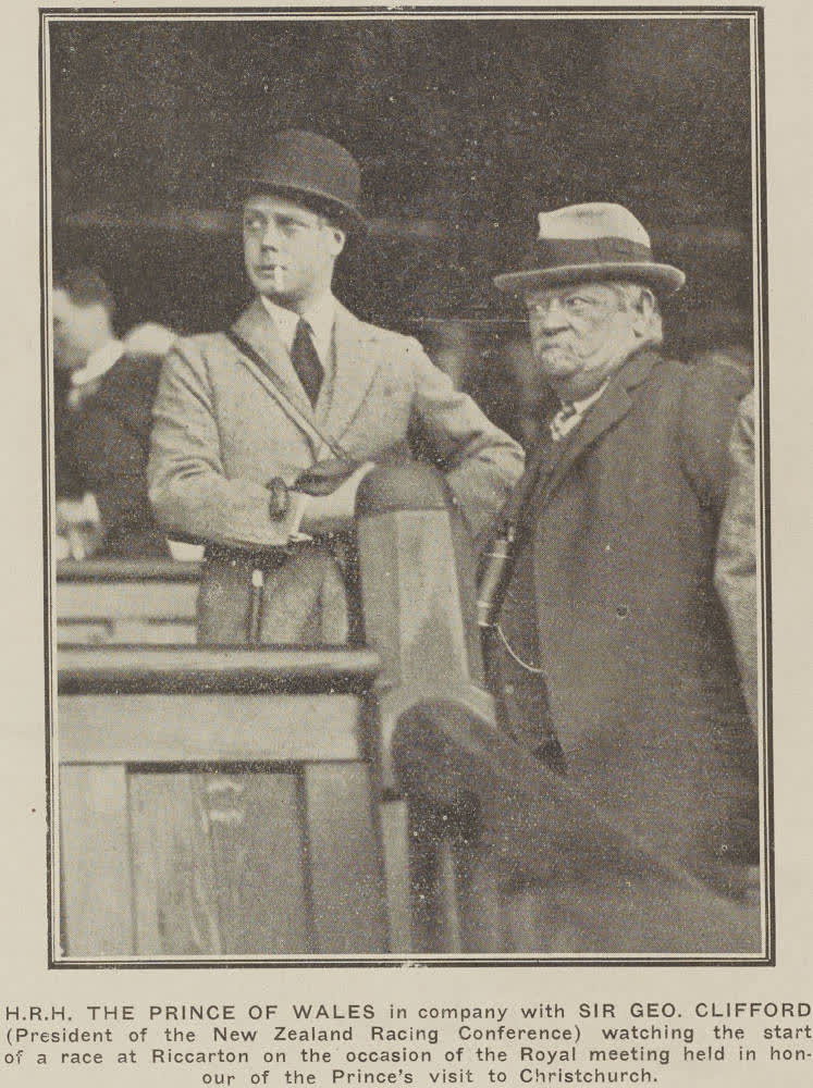 The Prince of Wales with Sir George Clifford at Riccarton, 1920