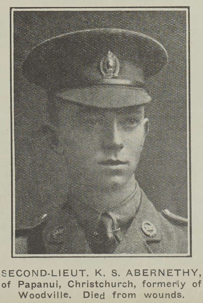 Second Lieutenant K. S. Abernethy, 1917