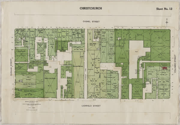Central city block, sheet no. 12, 1933