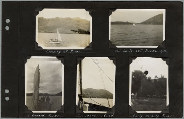 Sailing on Purau Bay, 1934
