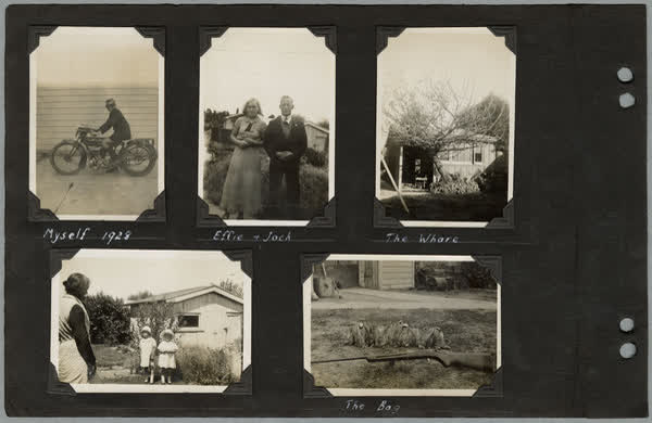 Photographs at the family home, 1928