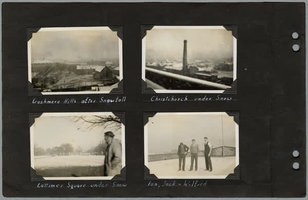 Snow-covered Christchurch, 1935