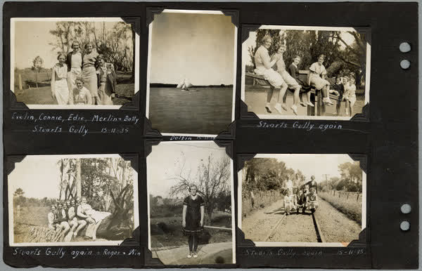 Group portraits at Stewarts Gully, 1935