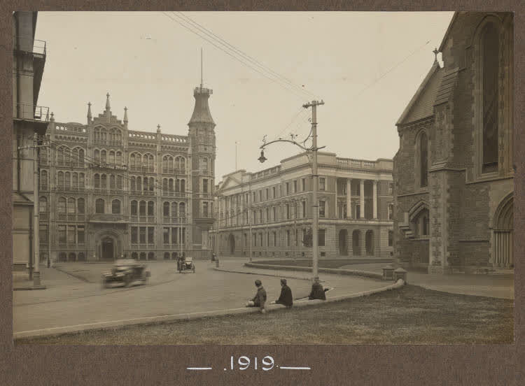 Cathedral Square, Christchurch, 1919, 1919