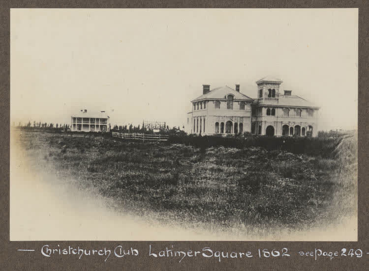 Christchurch Club, Latimer Square, Christchurch, 1861, 1861