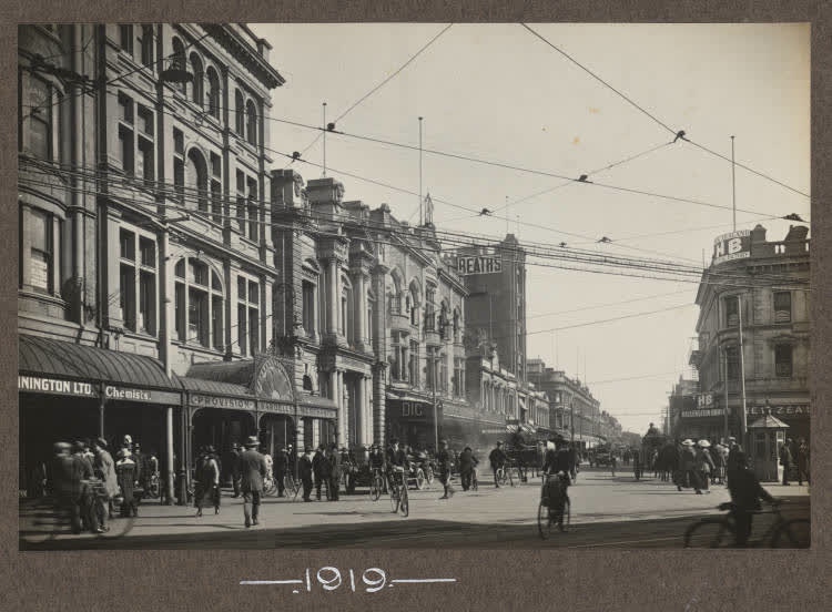 Cashel Street, Christchurch, 1919, 1919