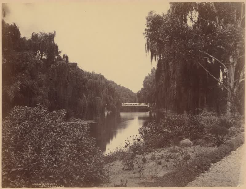 Domain Bridge, Christchurch. From the album: Scenery, 1880
