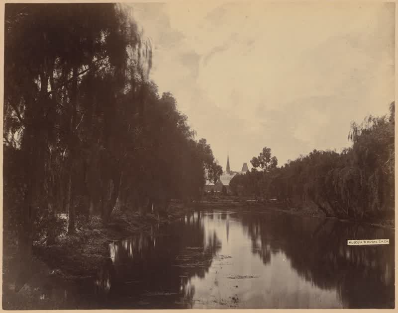 Museum and Avon, Christchurch. From the album: Scenery, 1870