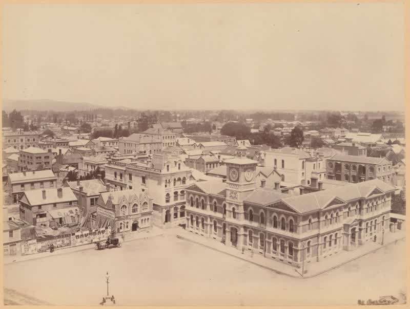 Christchurch from Cathedral, N.Z. From the album: Australasian Scenery, 1880