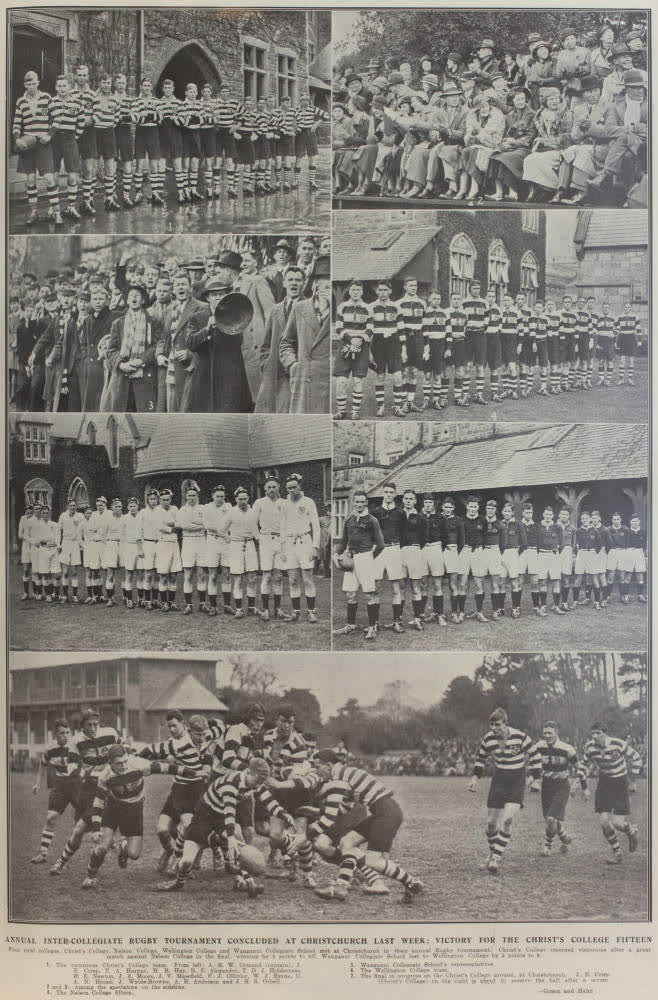 Annual inter-collegiate rugby tournament concluded at Christchurch last week, 1934