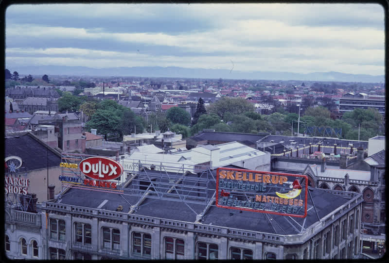 View from Christchurch Cathedral tower, 1962