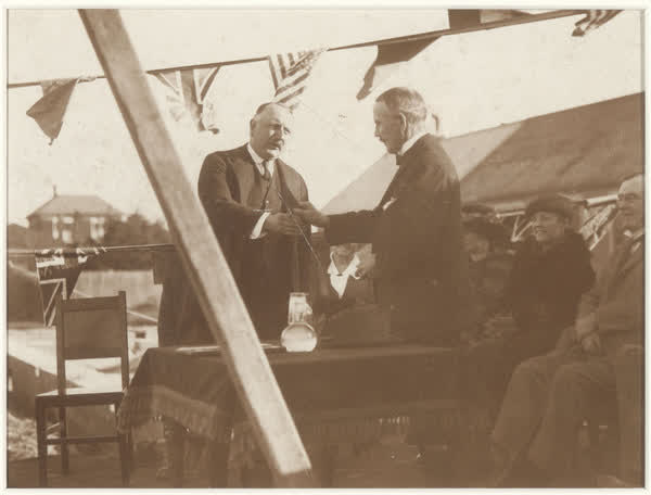 Laying of foundation stone at Phillipstown School, 1921