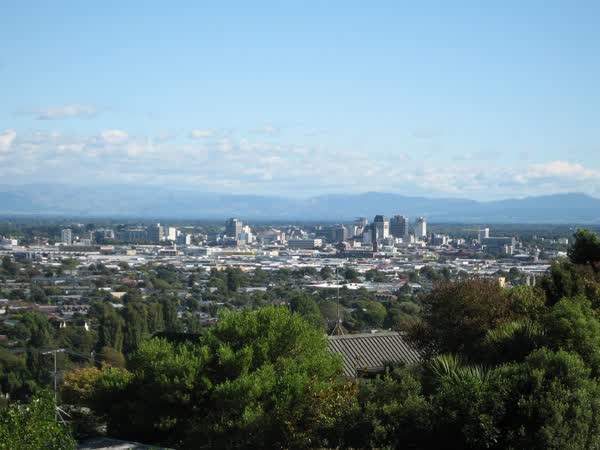 Central city from the Port Hills, 2009