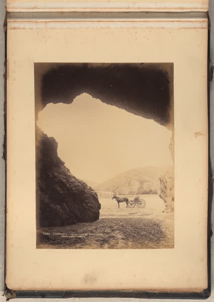 Sumner from inside Cave Rock3000. Sumner - From inside Cave Rock. Burton Bros. Dunedin, 1890