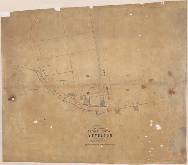 Plan of part of Bridle Path, Lyttelton, 1880