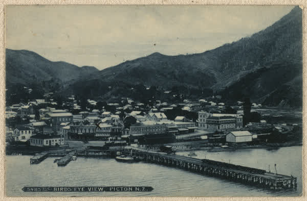 5485 P.C. Birds Eye View, Picton N.Z., 1915