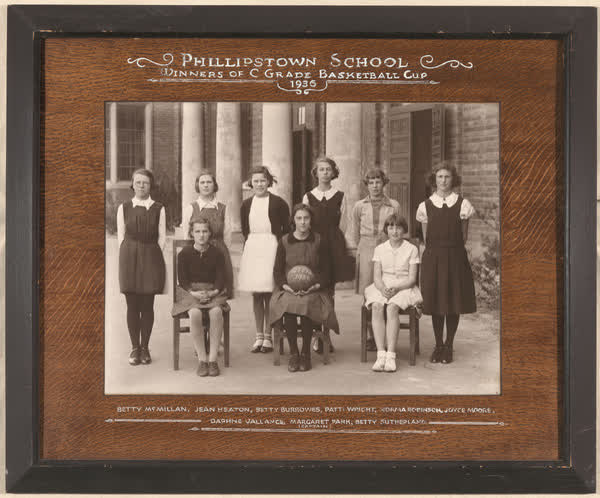 Phillipstown School winners of C Grade basketball, 1936