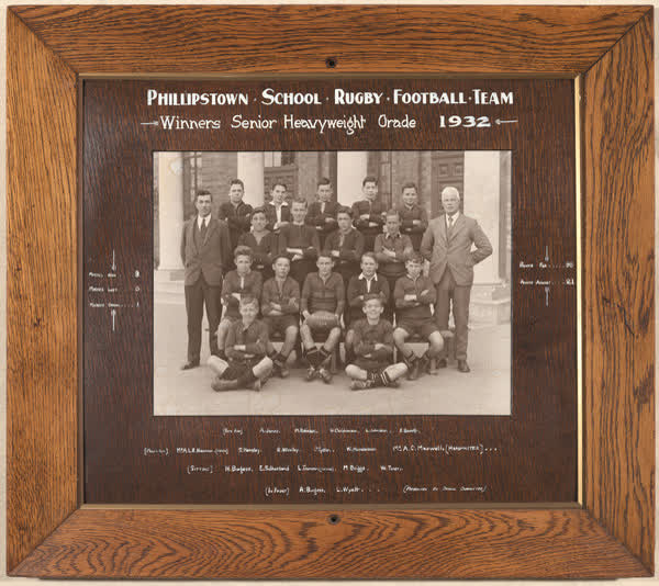 Phillipstown School winners of Senior Heavyweight rugby competition, 1932