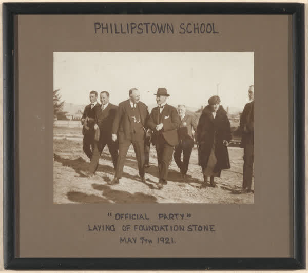 Official party at laying of foundation stone, 1921