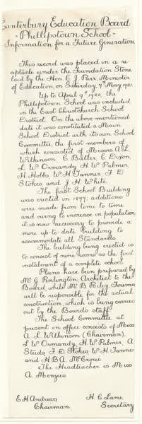 Information for future generations, 1921