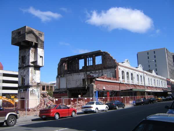 Building demolition on Cashel Street, 2005