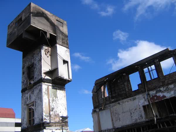 Demolition site on Cashel Street, 2005