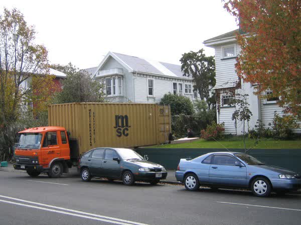 Movers truck on Salisbury Street, 2005
