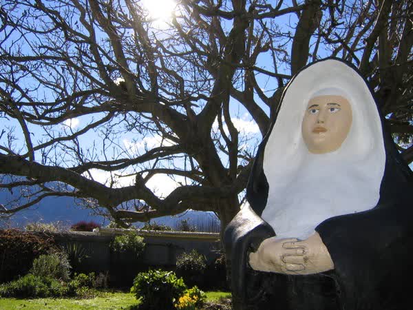 Nun statue at The Old Convent, 2005