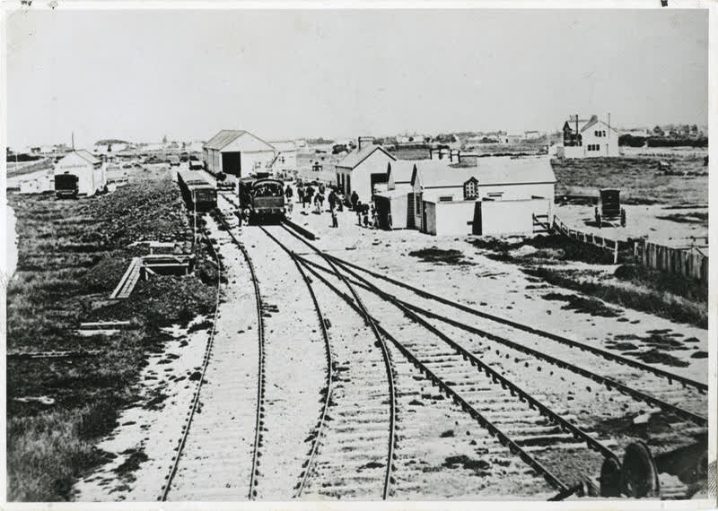 Photograph: First Christchurch Railway Station, 1863