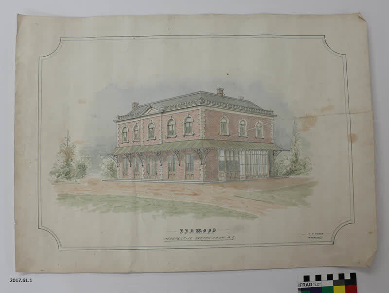 Sketch: Linwood House, Christchurch, 1857