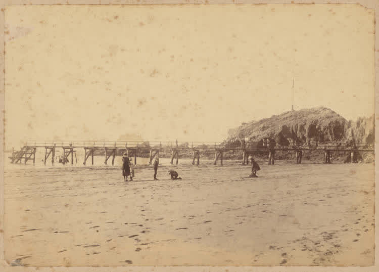 Sumner Beach and Cave Rock, 1880