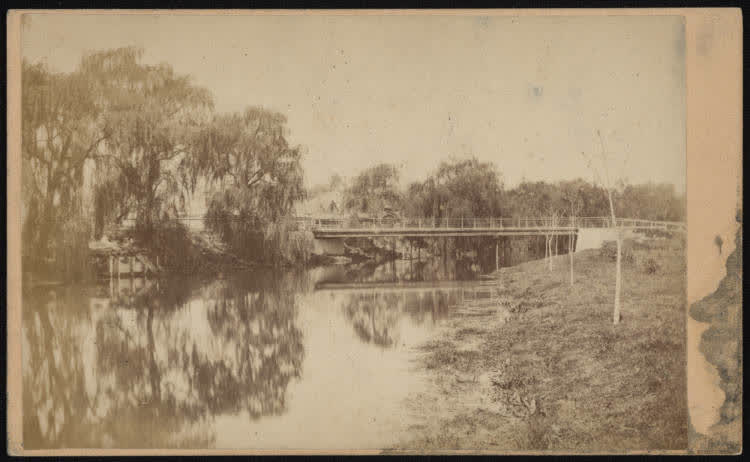 Traffic Bridge, Christchurch, 1870