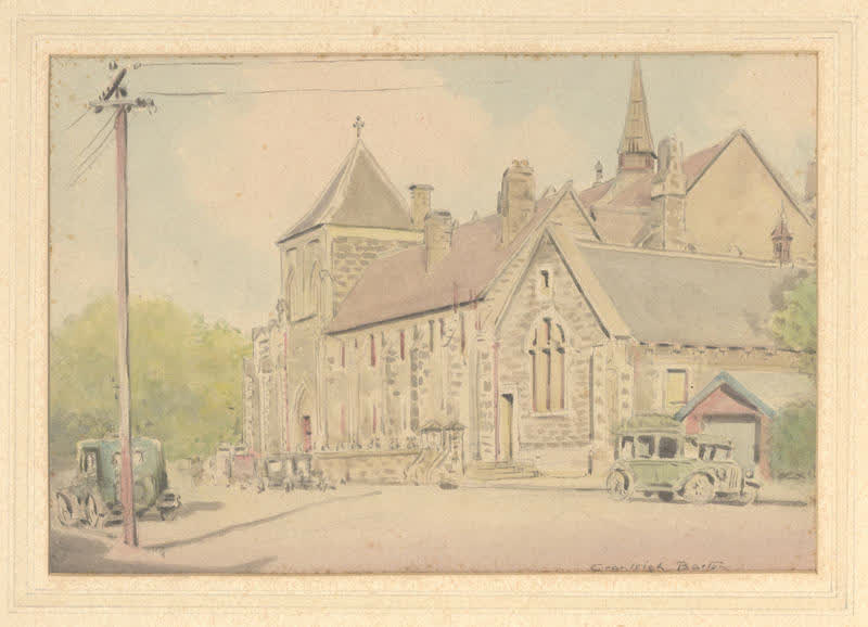 Watercolour Painting: Supreme Court, Christchurch, 1917