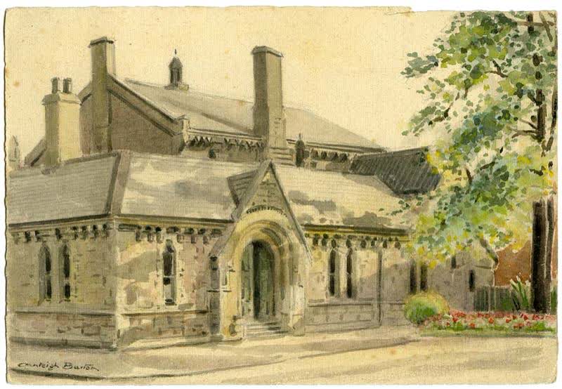 Watercolour Painting: Magistrate's Court, Christchurch, 1938