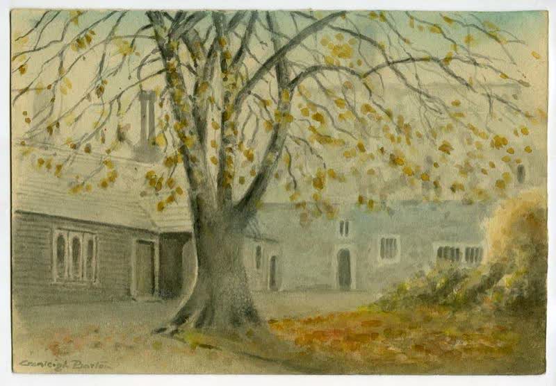 Watercolour Painting: Supreme Court Office, Christchurch, 1940