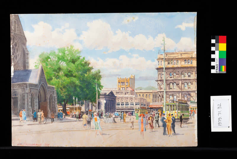 Painting: Cathedral Square, 1944