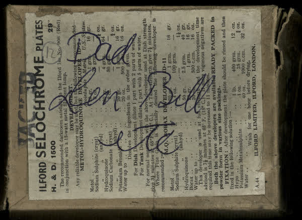 Box cover with inscription, 1900