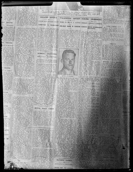 Newspaper page, 1930
