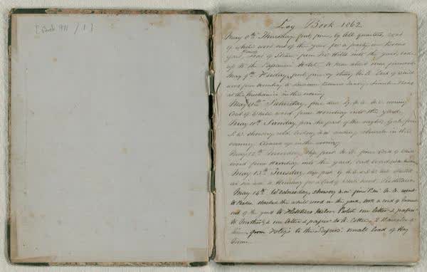 Log Book 1862, spread 2 of 91, Archive 971-1, 1862