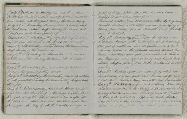 Log Book 1862, spread 9 of 91, Archive 971-1, 1862