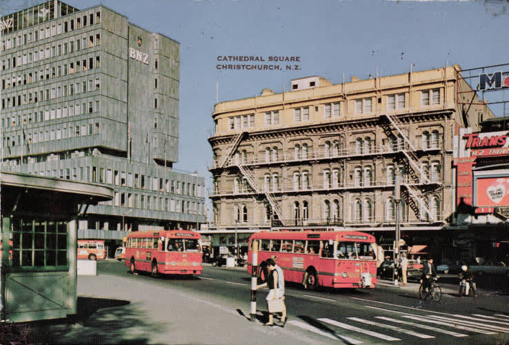United Services Hotel , Cathedral Square, Christchurch, 1960